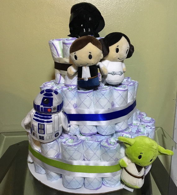 Star Wars Baby Shower Diaper Cake