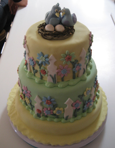 5 Photos of Twin Bird Baby Shower Cakes