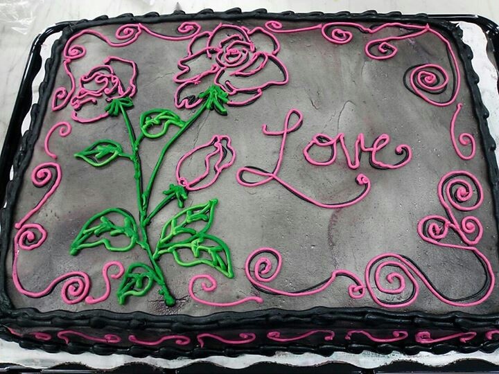 Valentine's Day Sheet Cake