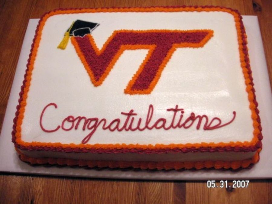 Virginia Tech Graduation Cake