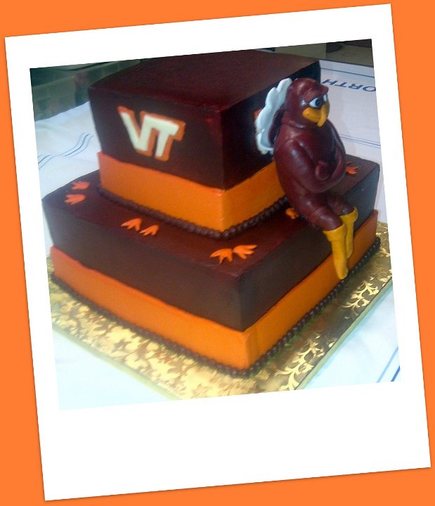 Virginia Tech Wedding Cake