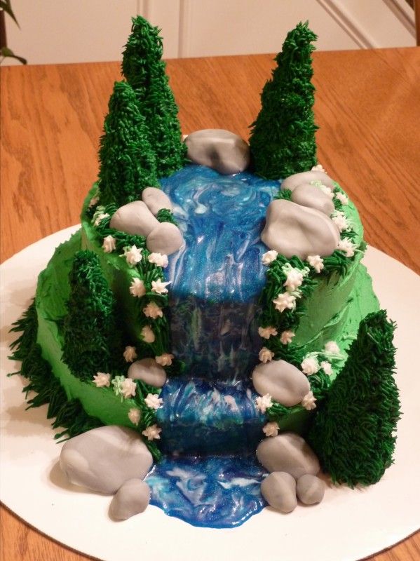 10 Photos of Nature Cakes With Waterfall