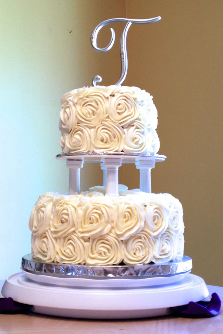 Wedding Cake with Cream Cheese Frosting