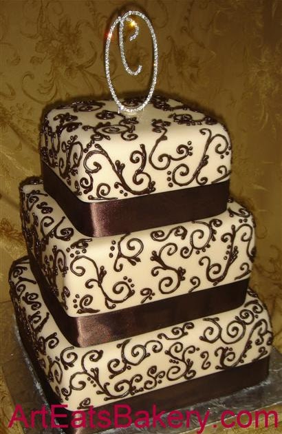 Wedding Cakes with Scroll Designs