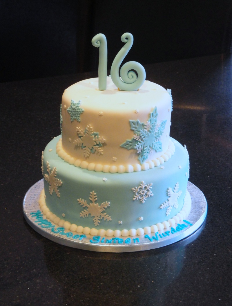 Winter Wonderland Sweet 16 Cake