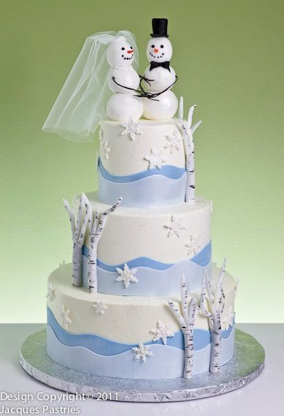 Winter Wonderland Wedding Cake