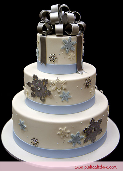 Winter Wonderland Wedding Cake