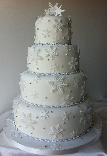 Winter Wonderland Wedding Cake