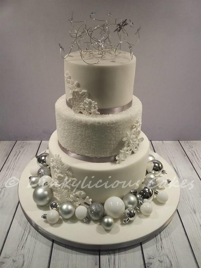 Winter Wonderland Wedding Cake