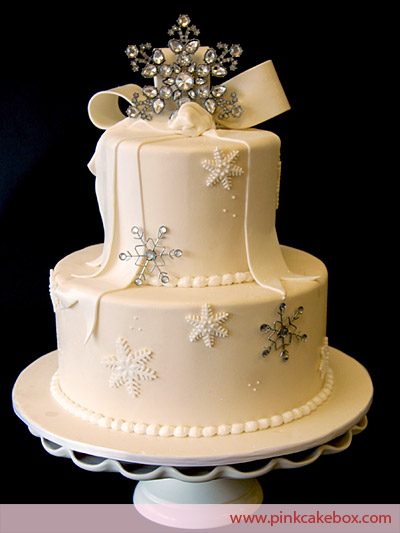 Winter Wonderland Wedding Cake