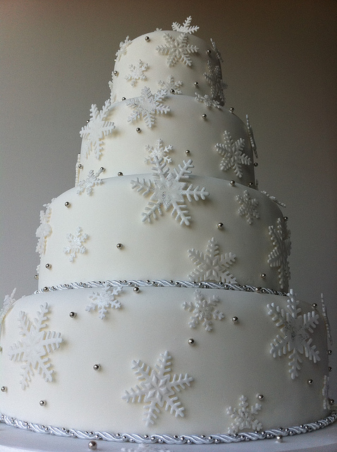 Winter Wonderland Wedding Cake