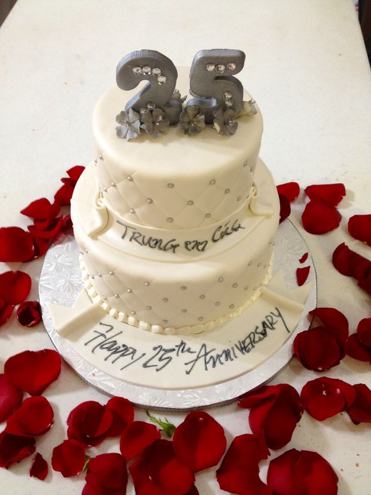 25 Year Wedding Anniversary Cake Ideas