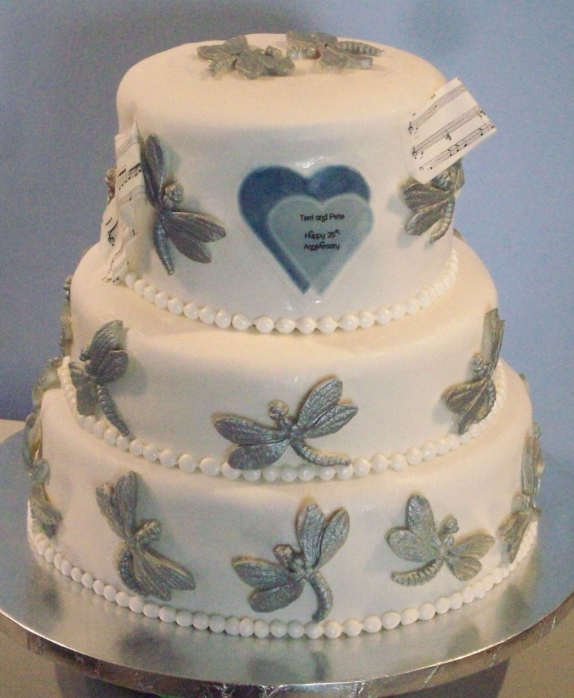 25th Wedding Anniversary Cake