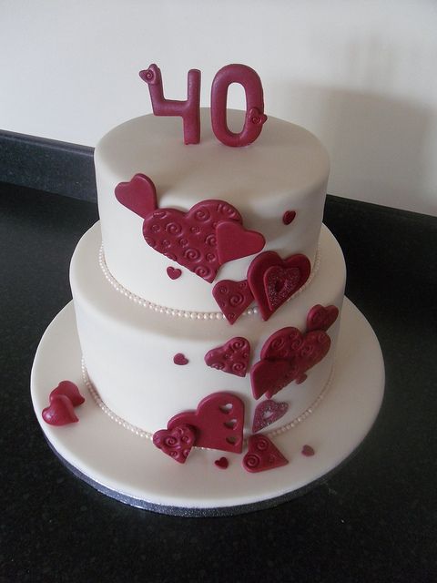 40th Wedding Anniversary Cake