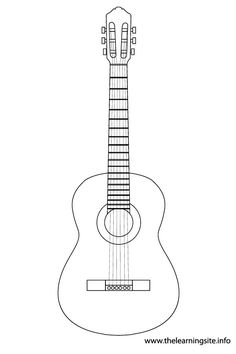 Acoustic Guitar Template Printable