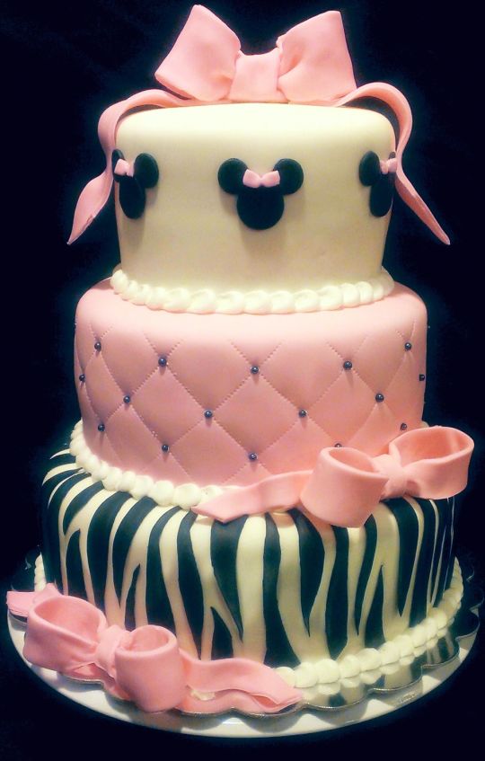 Baby Minnie Mouse Baby Shower Cake