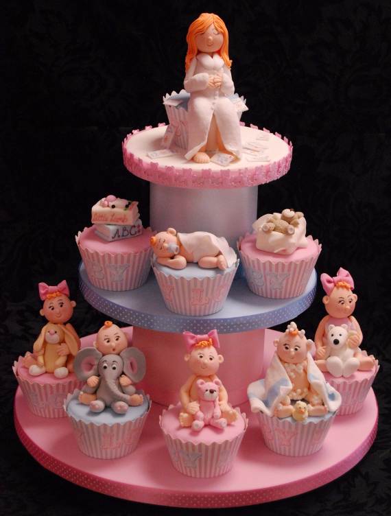 Baby Shower Cupcake Cake