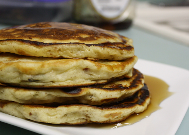 Banana Buttermilk Pancakes Bacon