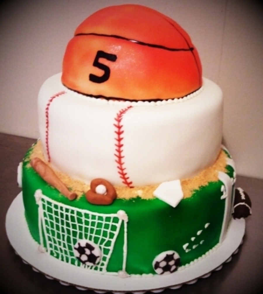 Baseball Basketball Football Cakes