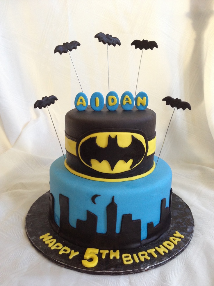 Batman Themed Birthday Cake