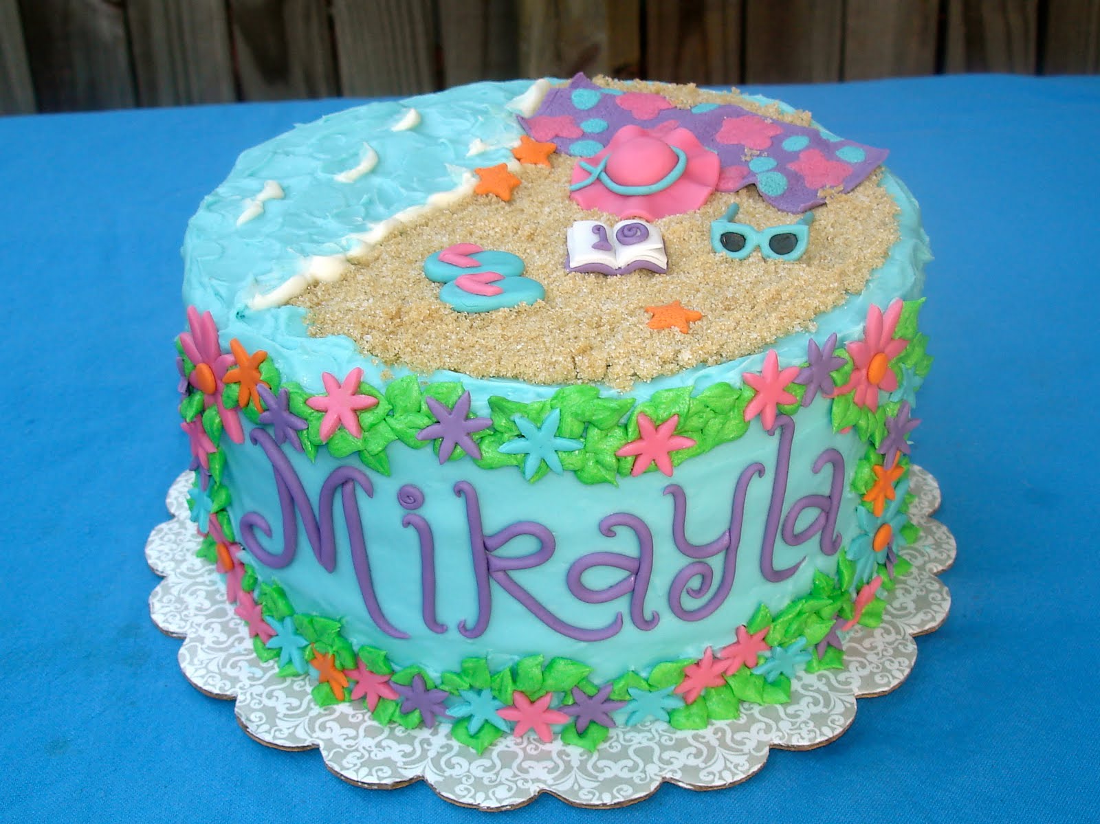 Beach Theme Birthday Cakes for Girls