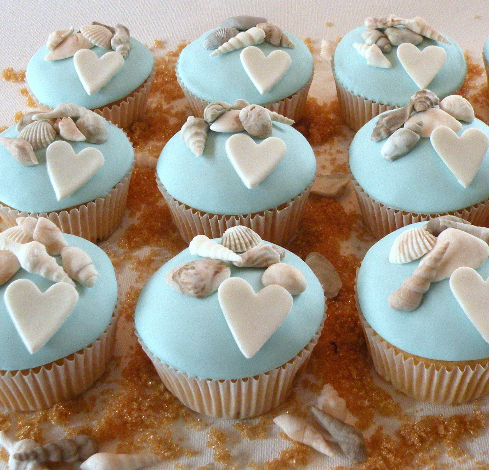 Beach Theme Wedding Cake Cupcake Ideas