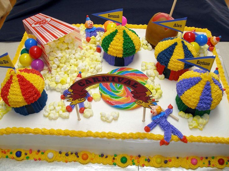 Carnival Birthday Sheet Cake