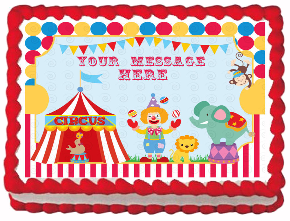 Carnival Circus Edible Sheet Cake