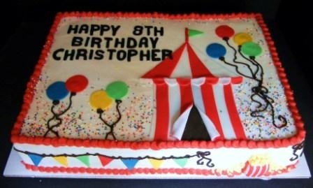 Carnival Theme Birthday Sheet Cakes