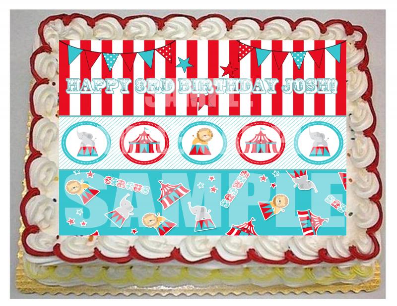 Carnival Theme Sheet Cake