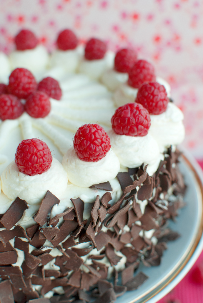 Chocolate Cake with Raspberry Buttercream