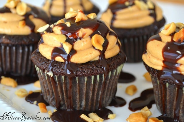 Chocolate Cupcakes with Peanut Butter