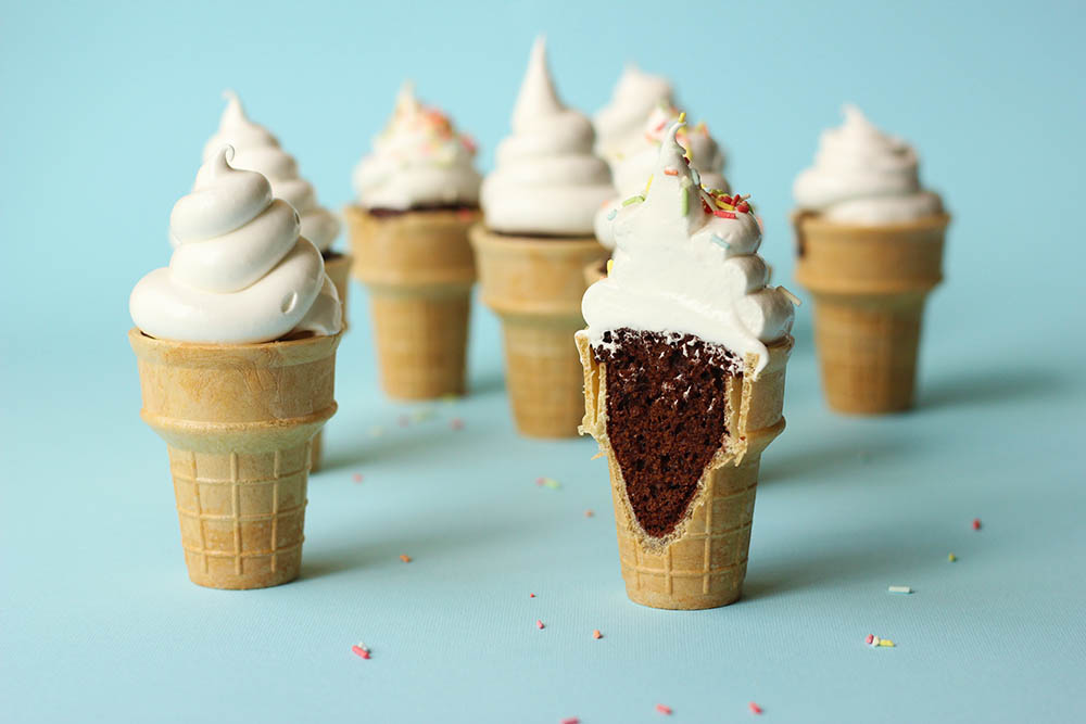 Chocolate Ice Cream Cone Cupcakes