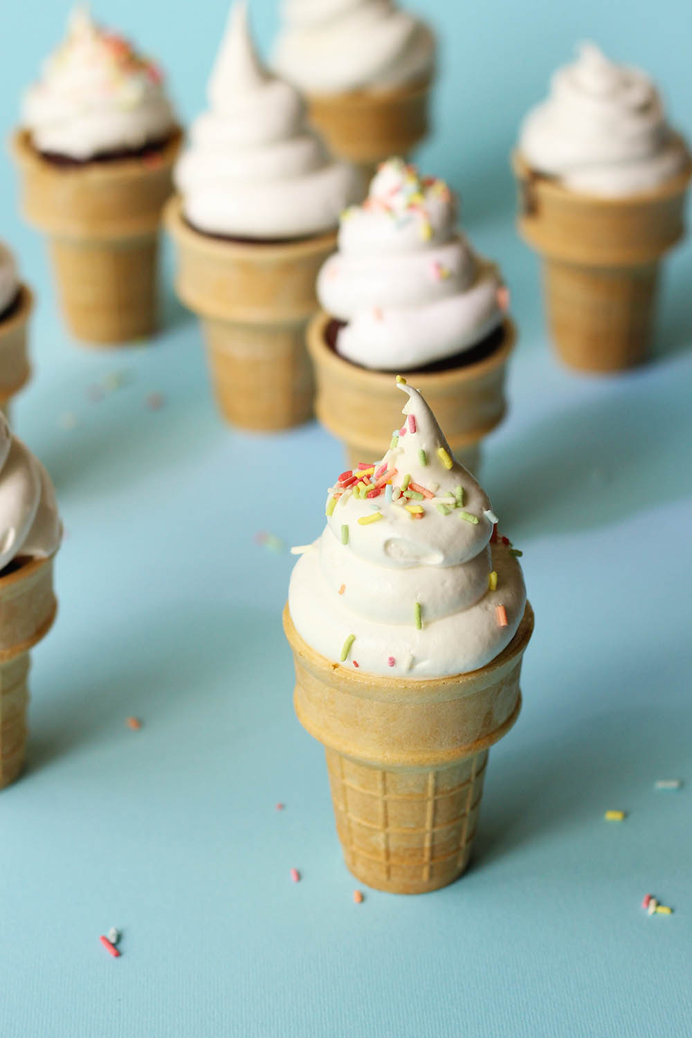 Chocolate Soft Serve Ice Cream Cone