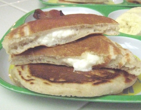 Cream Cheese Filled Pancakes