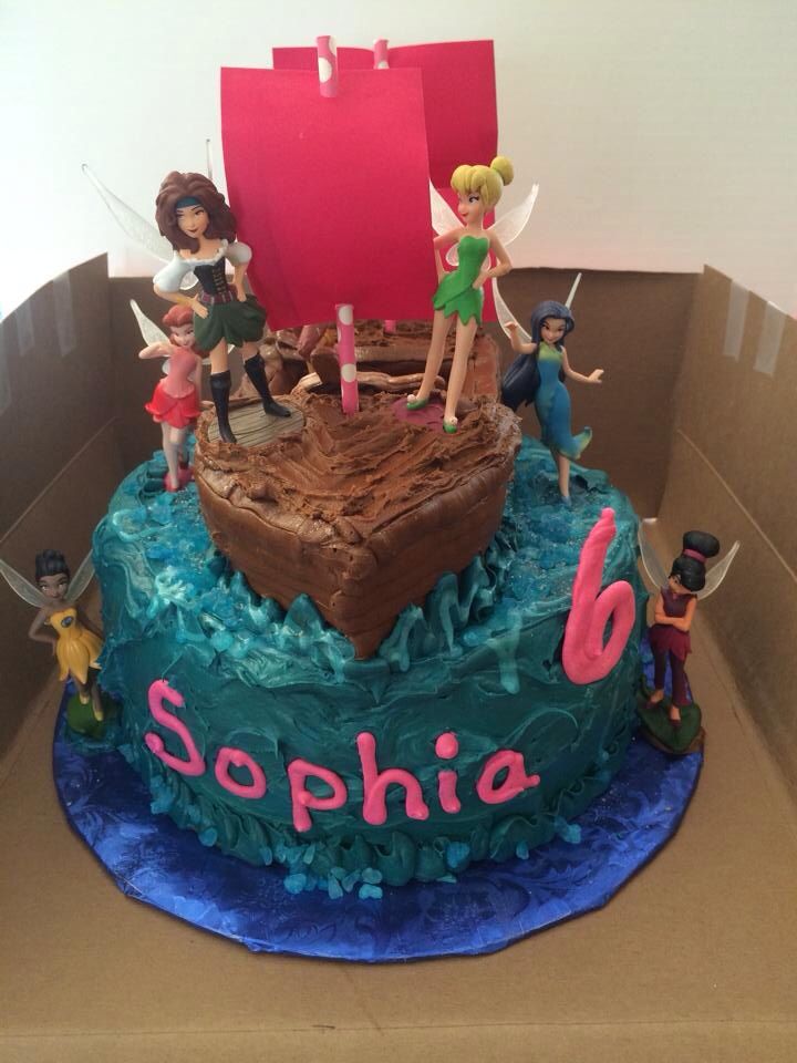 Disney Fairy Birthday Party Pirate Cake