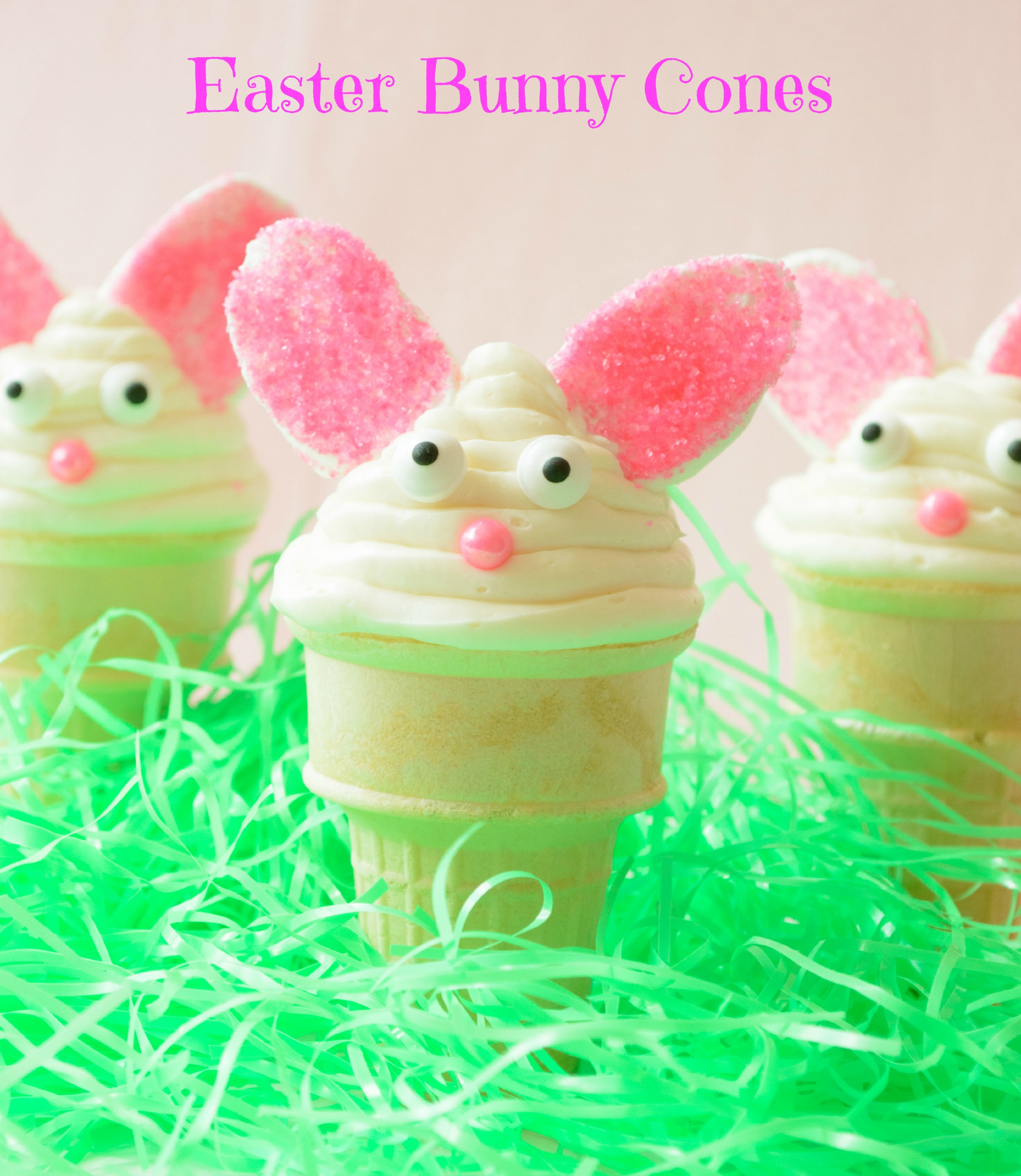 Easter Bunnies in Ice Cream Cones