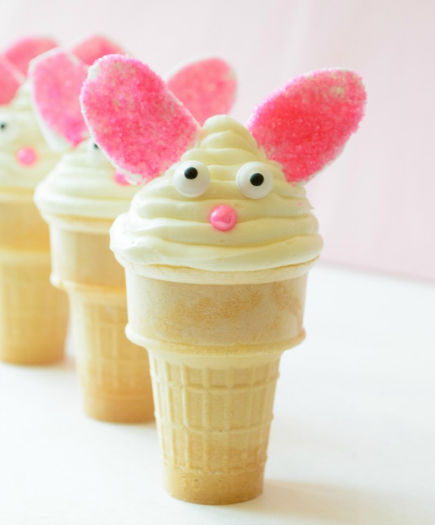 Easter Bunny Ice Cream Cones