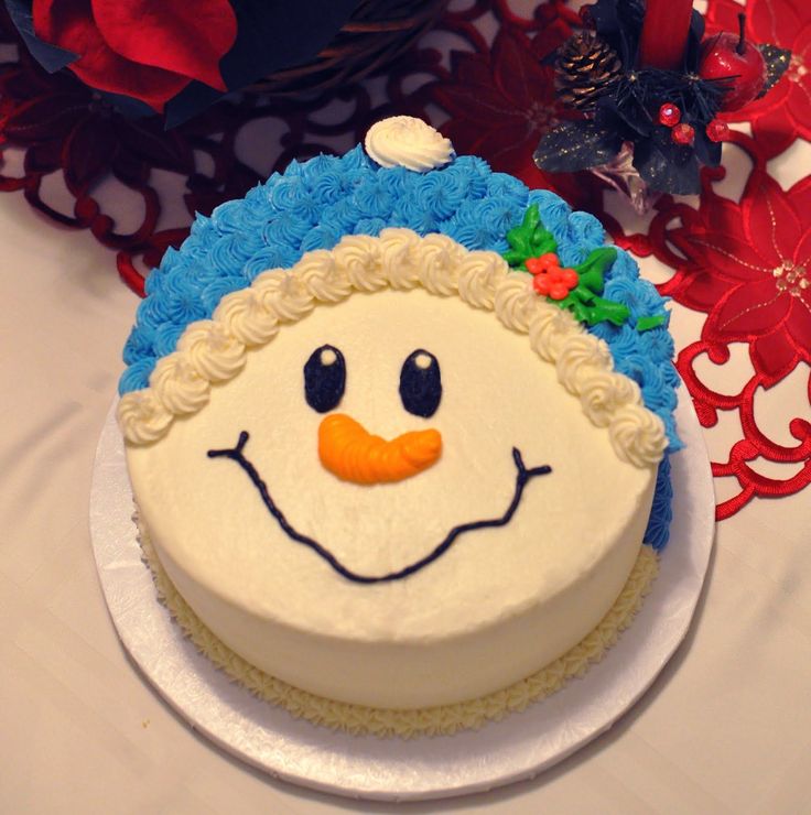 Easy Snowman Cake