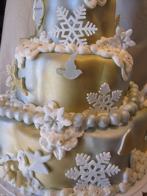 Elegant Christmas Tree Cake