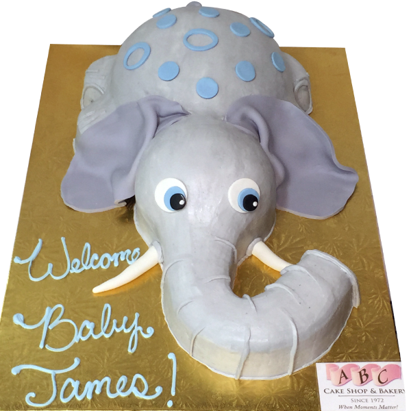 Elephant Baby Shower Cake