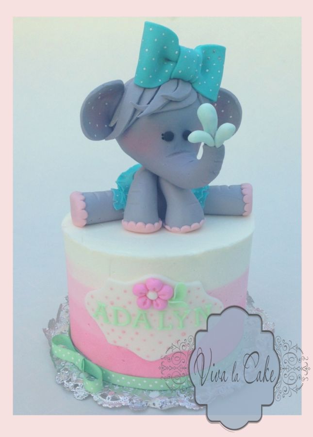 Elephant Baby Shower Cake