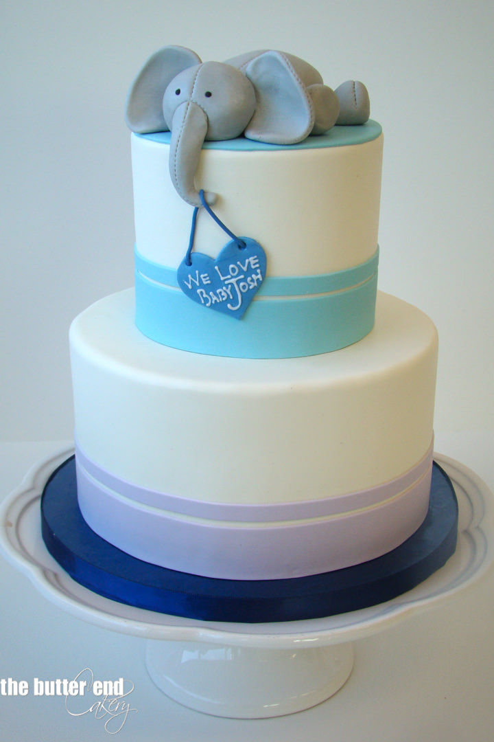 Elephant Baby Shower Cake