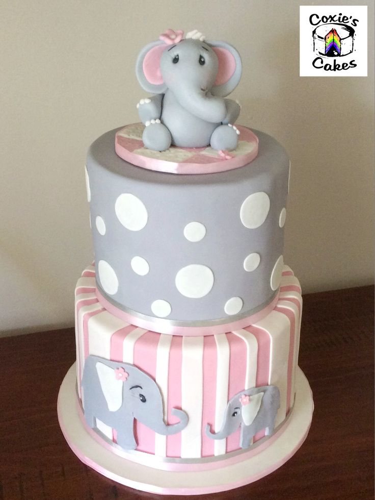 Elephant Baby Shower Cake