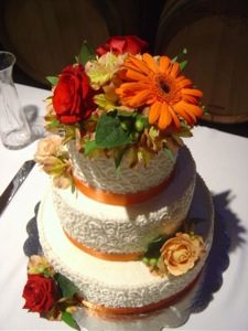 Fall Buttercream Wedding Cake