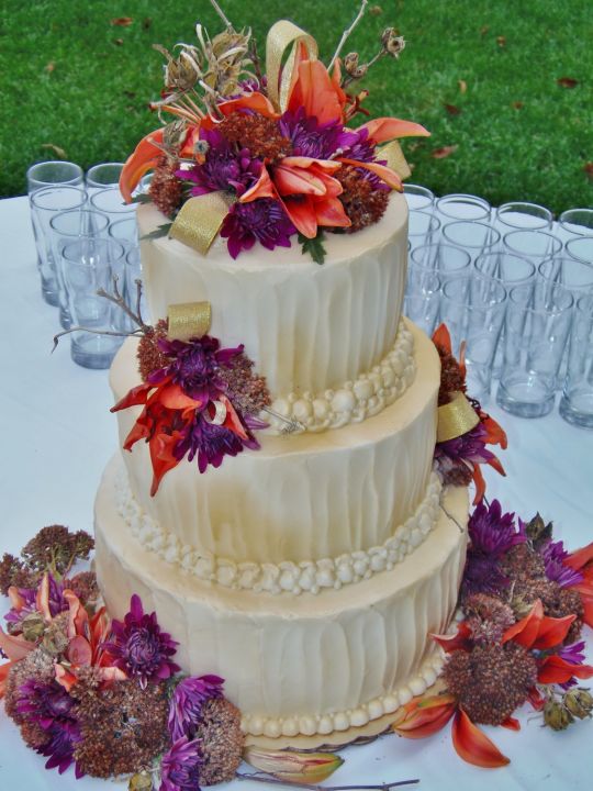 Fall Buttercream Wedding Cake