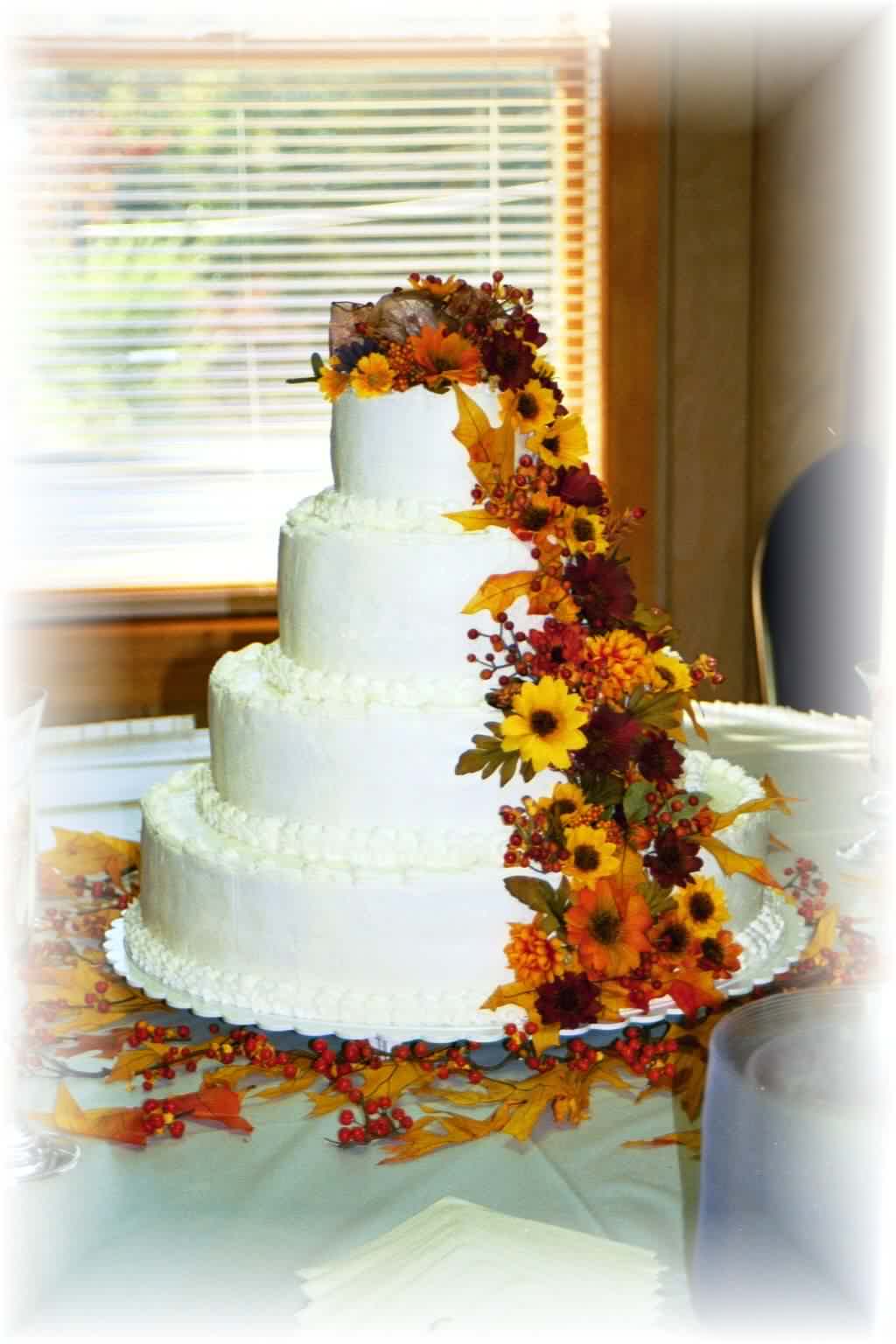 Fall Buttercream Wedding Cake