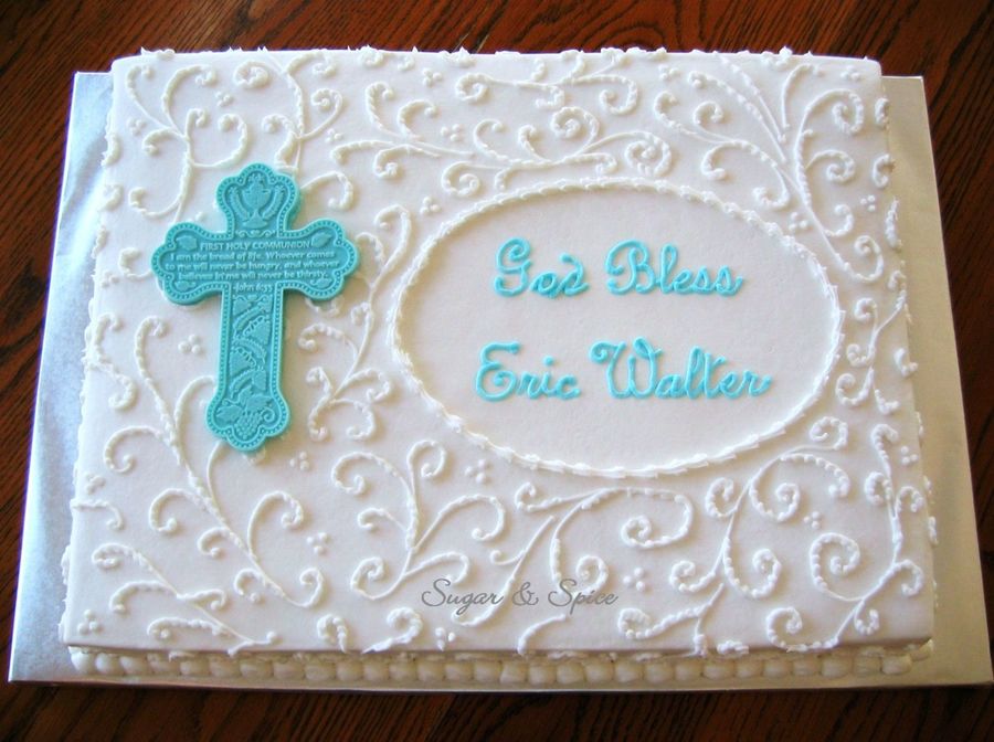 First Communion Cross for Cake