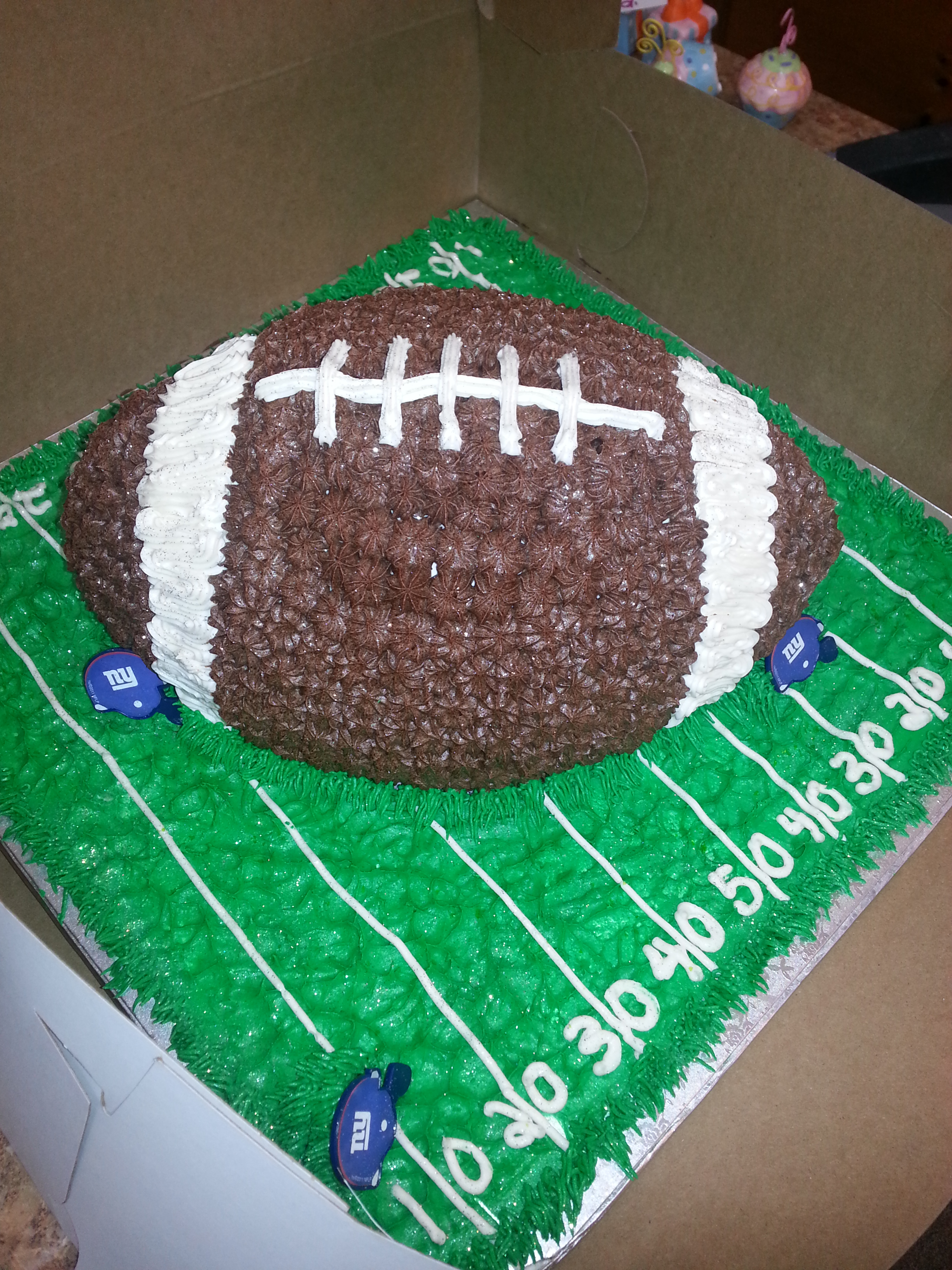 Football Shaped Cookie Cake