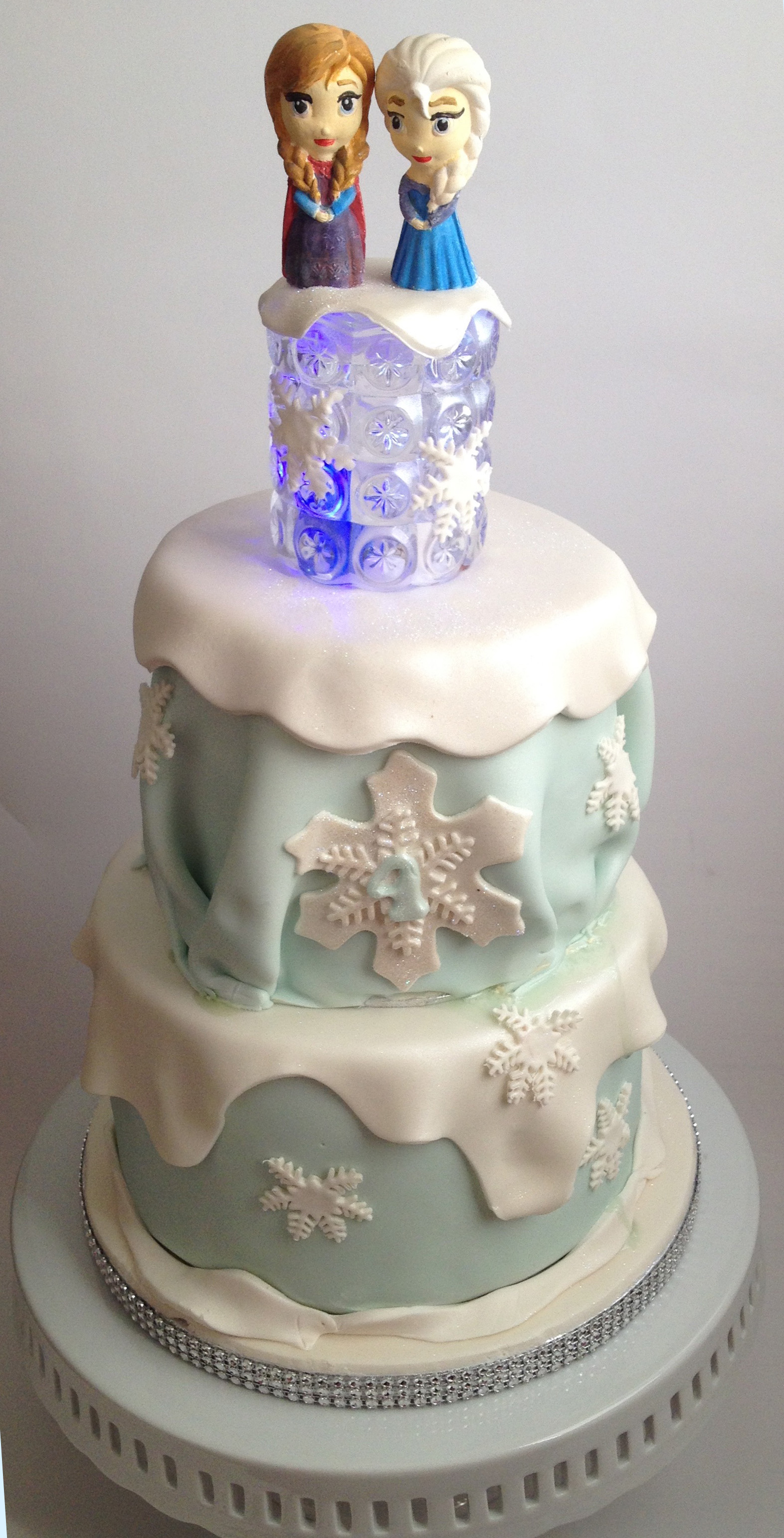 Frozen Themed 2 Tier Birthday Cake